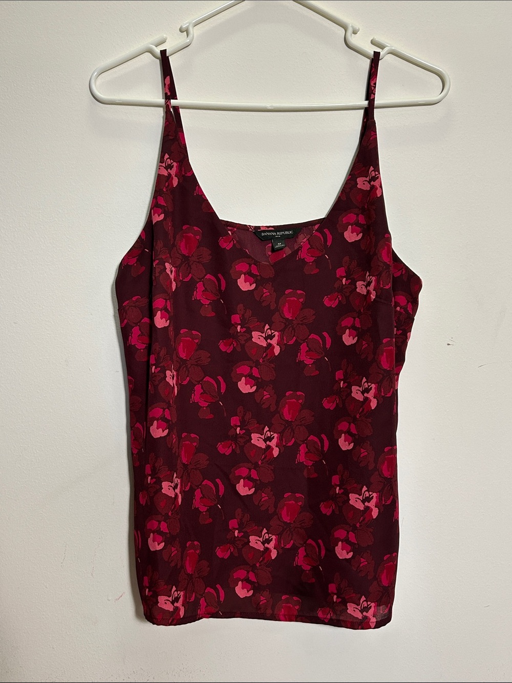 Banana Republic Wine & Pink Floral Camisole